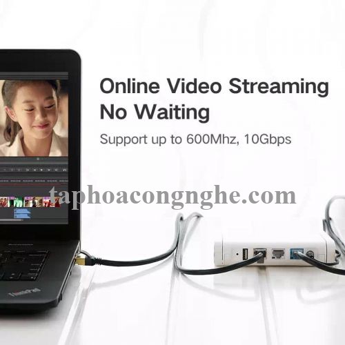 Ugreen 11229 0.5M màu Đen Cáp mạng LAN CAT7 STP chống nhiễu NW107 30011229